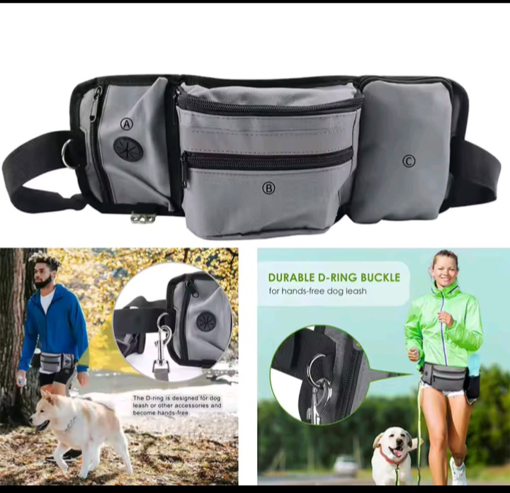 Dog Walking Bag with D-Ring Buckle