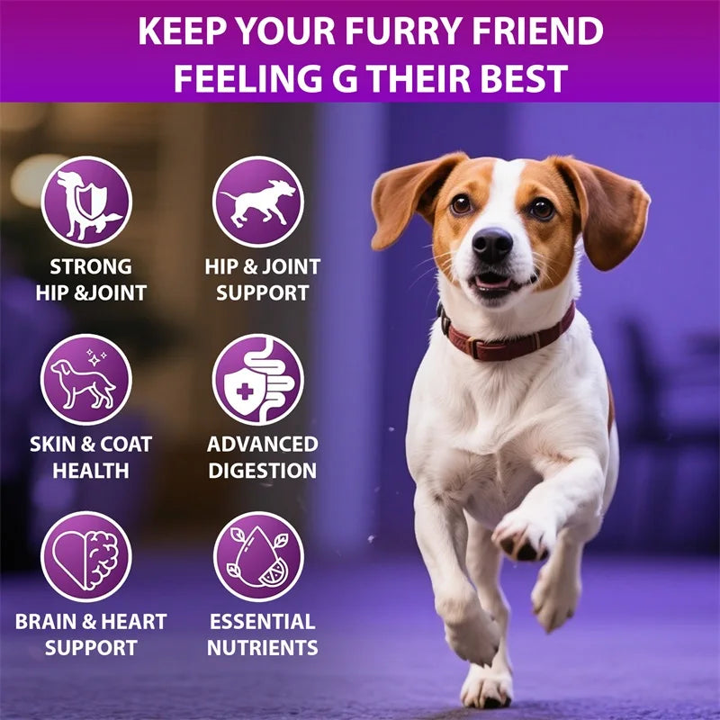 Dog Multivitamin - 15-in-1 Hip & Joint Support with Probiotics (100 Tablets)