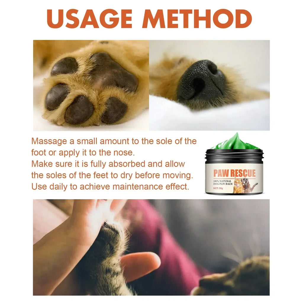 Pet Paw Cream - Moisturizing Balm for Dogs & Cats (30g)