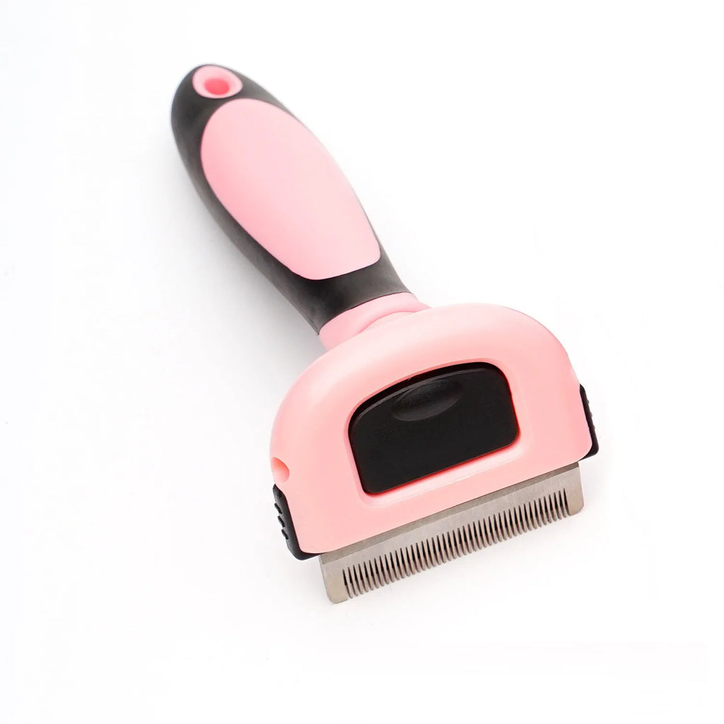 Pet Grooming Brush-Double Sided Shedding and Dematting Undercoat Rake Comb for Dogs and Cats Grooming and Care Deshedding Tool