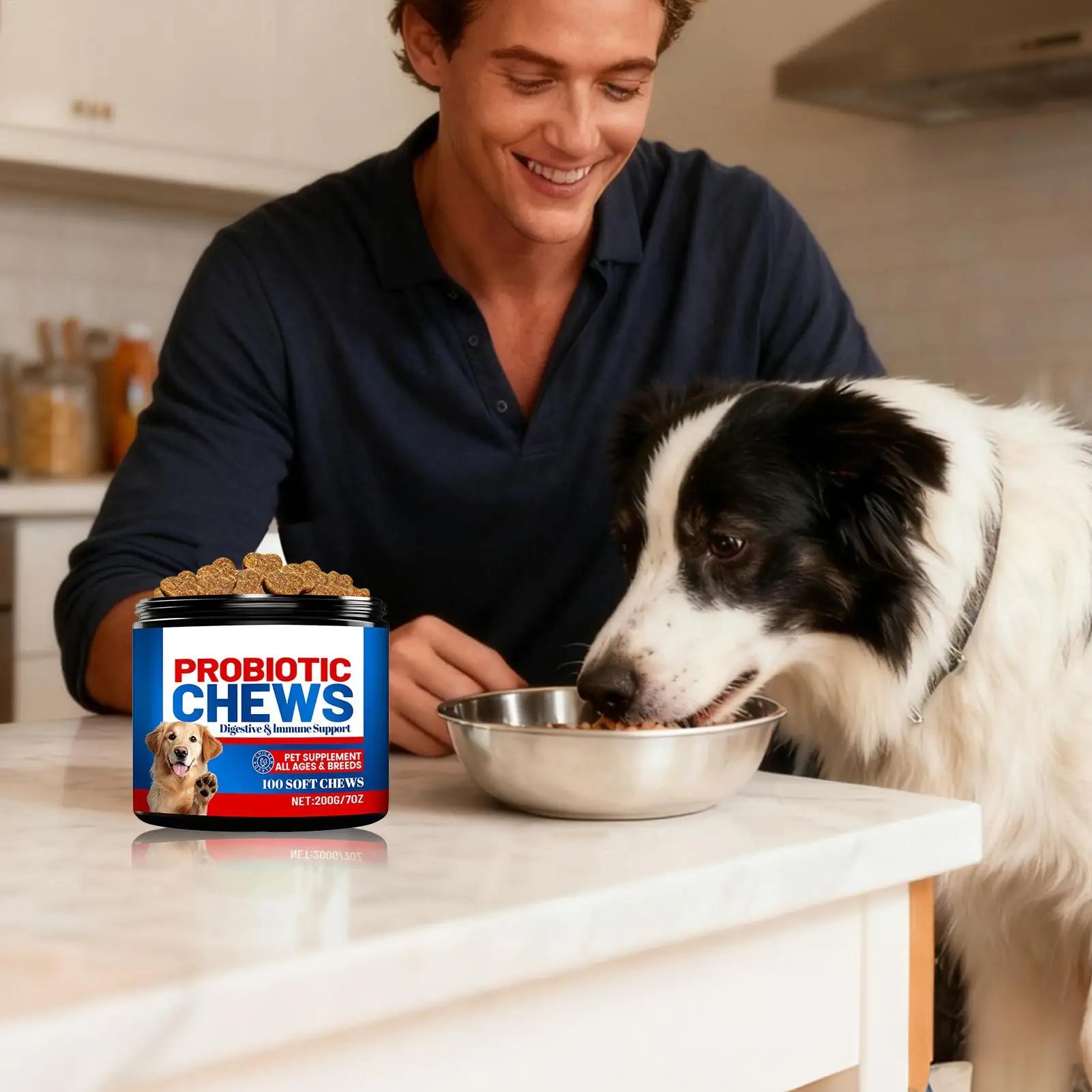 Dog Digestive Health Supplement - Soft Chews for Gut Support (200g)