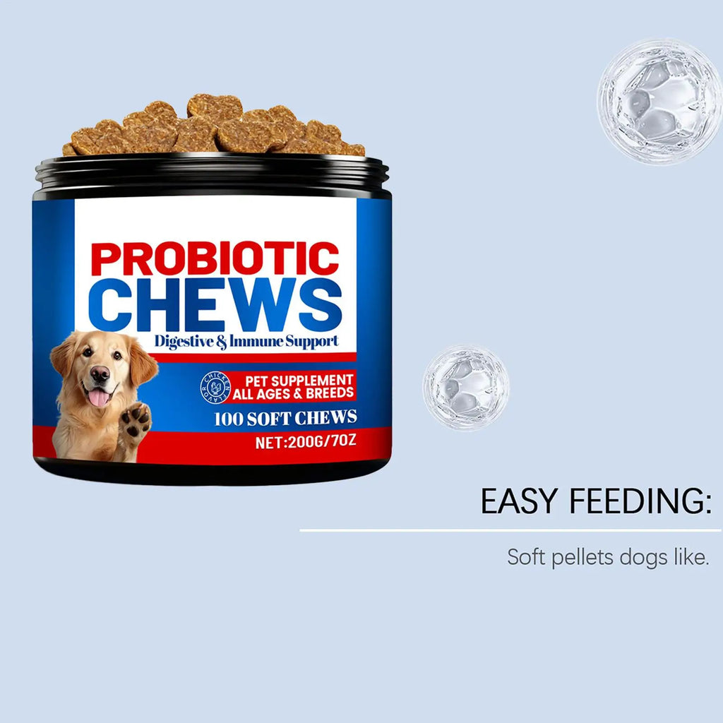 Dog Digestive Health Supplement - Soft Chews for Gut Support (200g)