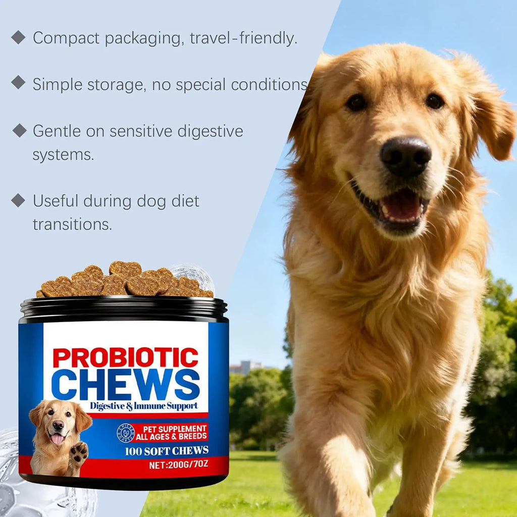 Dog Digestive Health Supplement - Soft Chews for Gut Support (200g)