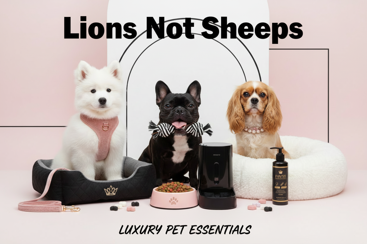 Lions Not Sheeps with dogs and products